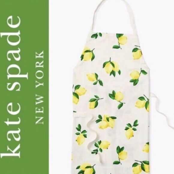 NEW KATE SPADE Life Gives You Lemons print cooking kitchen chef Apron NWT - Picture 1 of 4